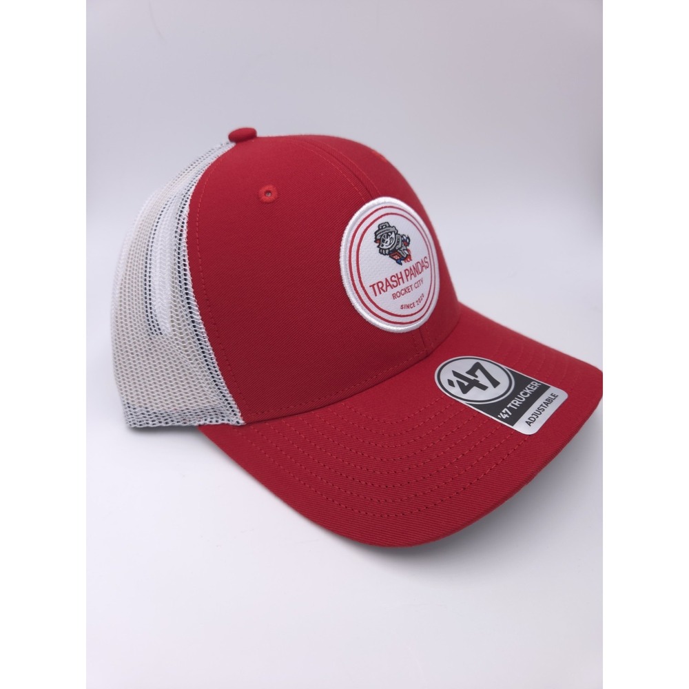 Rocket City Trash Pandas Snapback Trucker Hat‎ Cap '47 MiLB Red Baseball New - Picture 3 of 5